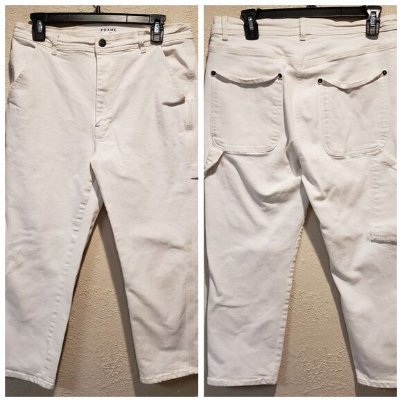 Frame | Women's Straight Leg Jeans White | Size 30 - Picture 1 of 8